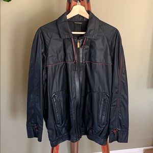 Amazing Zilli windbreaker with leather trim